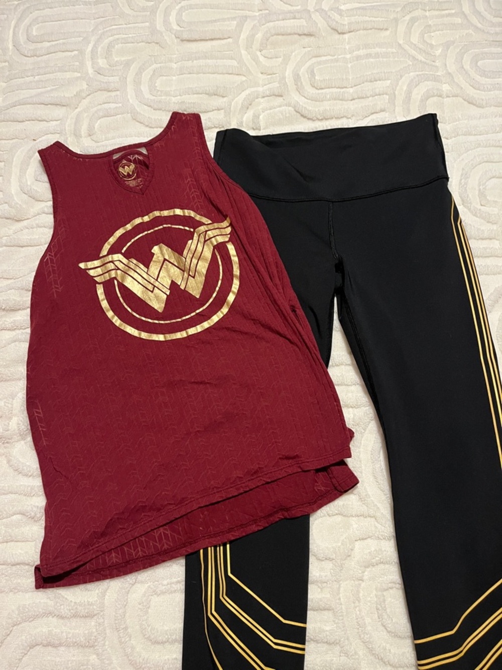 Wonder Woman Maroon Tank & Leggings